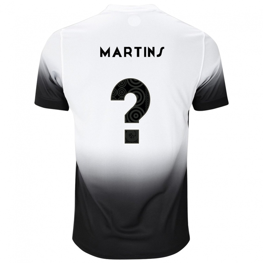 Kandiny Enfant Maillot Guilherme Martins #0 Blanc Noir Tenues Domicile 2024/25 T-Shirt