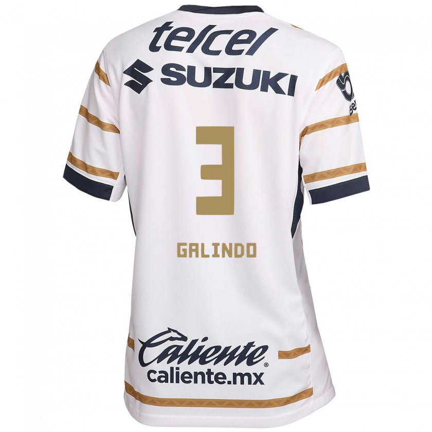 Kandiny Enfant Maillot Ricardo Galindo #3 Obsidienne Blanche Tenues Domicile 2024/25 T-Shirt