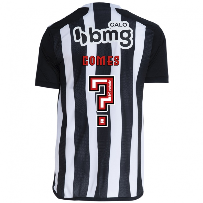 Kandiny Enfant Maillot Fábio Gomes #0 Blanc Noir Tenues Domicile 2024/25 T-Shirt