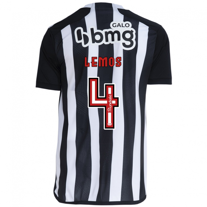 Kandiny Enfant Maillot Mauricio Lemos #4 Blanc Noir Tenues Domicile 2024/25 T-Shirt