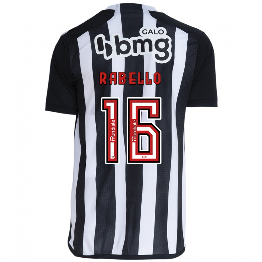 Kandiny Enfant Maillot Igor Rabello #16 Blanc Noir Tenues Domicile 2024/25 T-Shirt