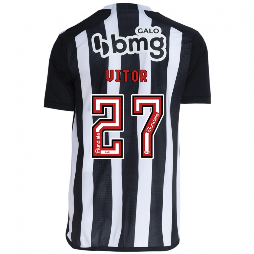 Kandiny Enfant Maillot Paulo Vitor #27 Blanc Noir Tenues Domicile 2024/25 T-Shirt