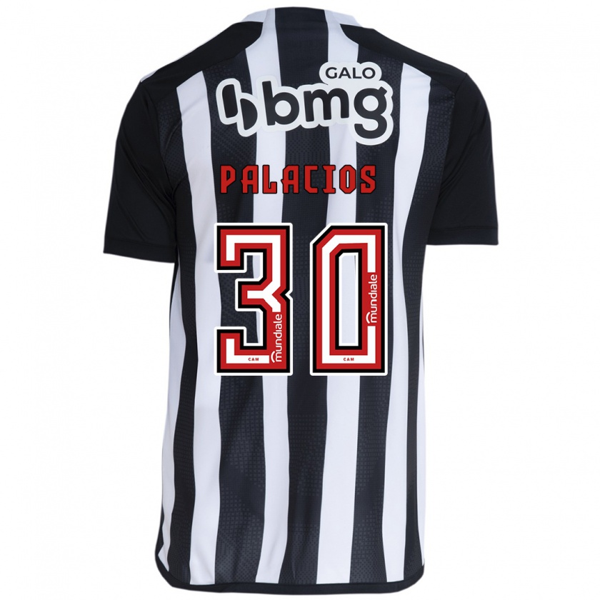 Kandiny Enfant Maillot Brahian Palacios #30 Blanc Noir Tenues Domicile 2024/25 T-Shirt