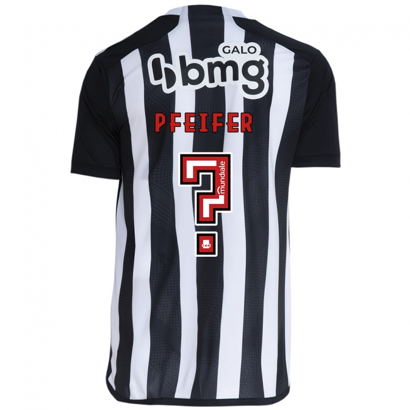 Kandiny Enfant Maillot Gabriel Pfeifer #0 Blanc Noir Tenues Domicile 2024/25 T-Shirt