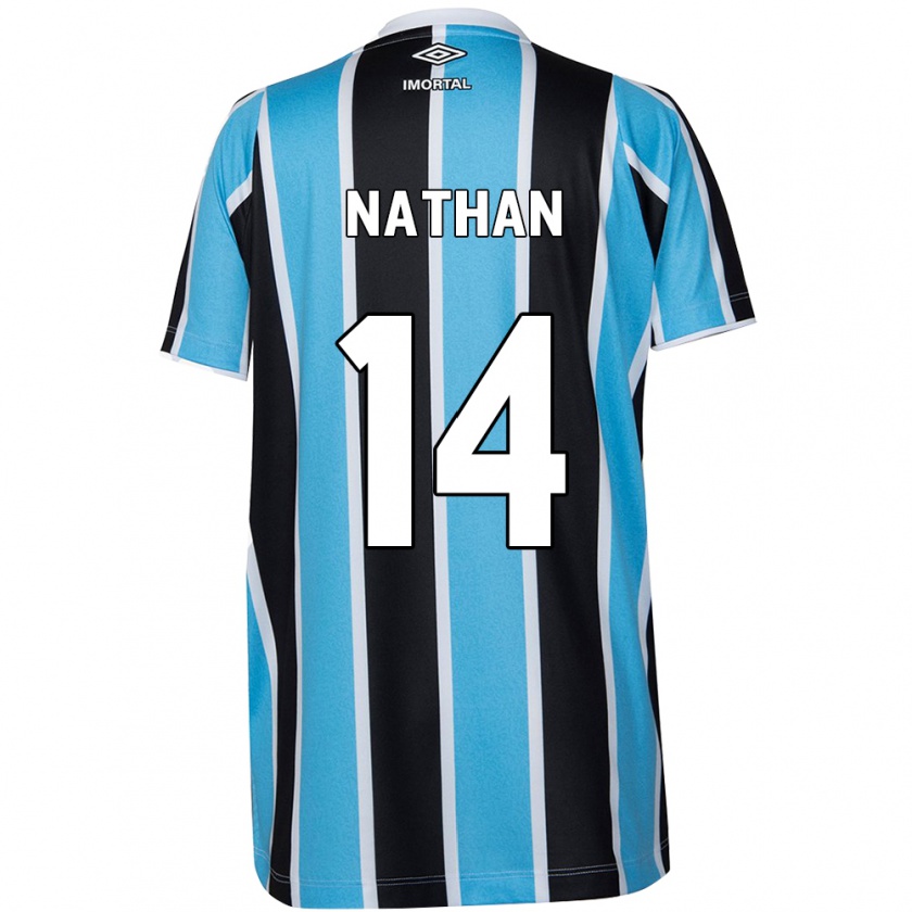 Kandiny Enfant Maillot Nathan #14 Bleu Noir Blanc Tenues Domicile 2024/25 T-Shirt