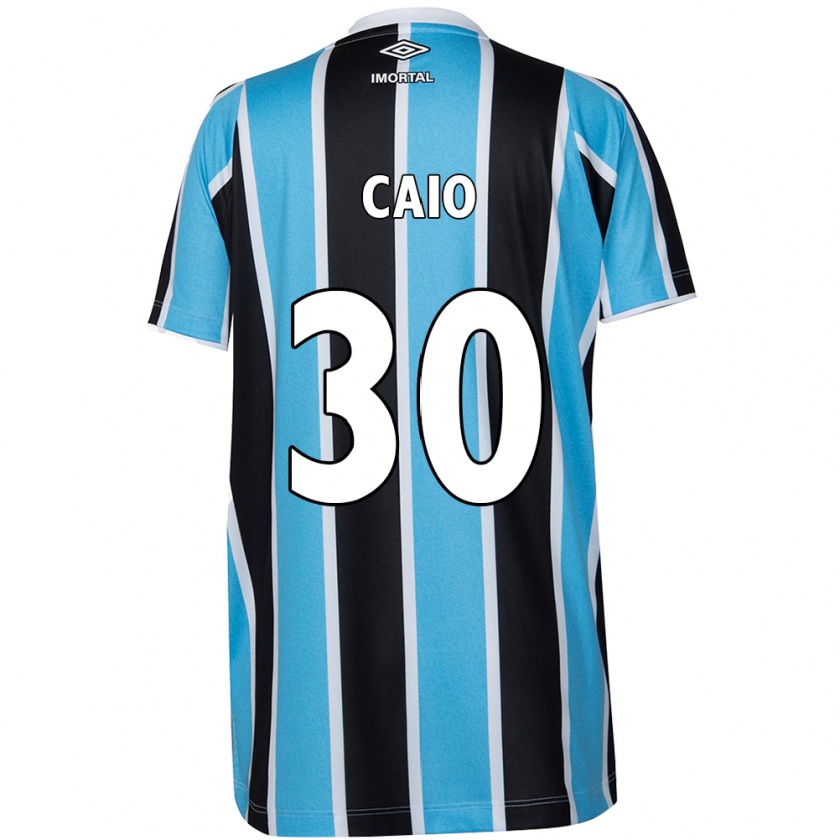 Kandiny Enfant Maillot Rodrigo Caio #30 Bleu Noir Blanc Tenues Domicile 2024/25 T-Shirt