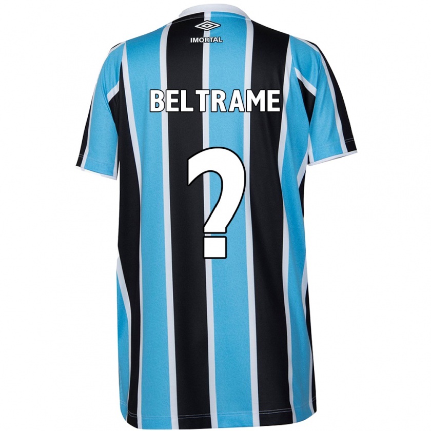 Kandiny Enfant Maillot Thiago Beltrame #0 Bleu Noir Blanc Tenues Domicile 2024/25 T-Shirt