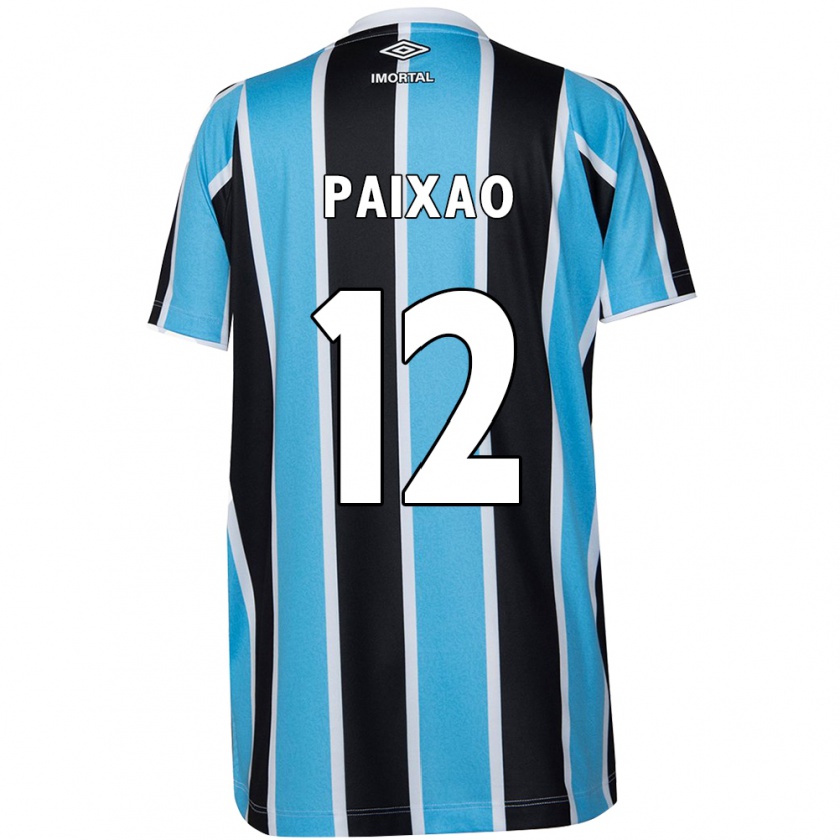 Kandiny Enfant Maillot Iasmin Paixão #12 Bleu Noir Blanc Tenues Domicile 2024/25 T-Shirt