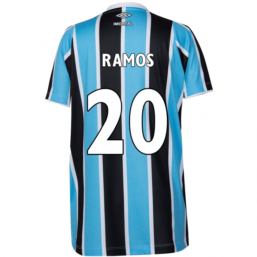 Kandiny Enfant Maillot Mónica Ramos #20 Bleu Noir Blanc Tenues Domicile 2024/25 T-Shirt