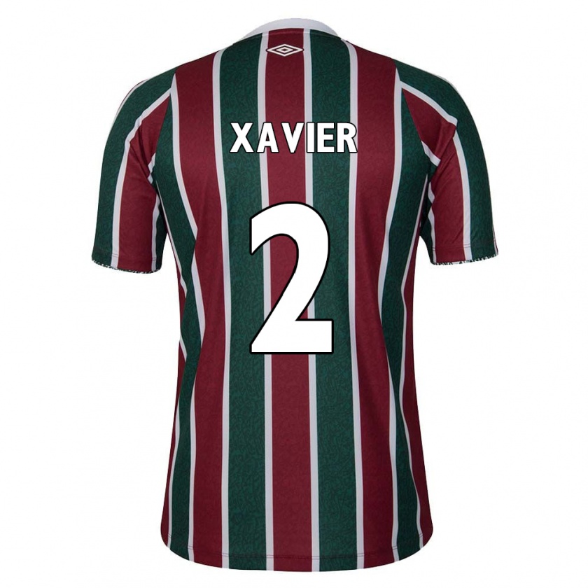 Kandiny Enfant Maillot Samuel Xavier #2 Vert Marron Blanc Tenues Domicile 2024/25 T-Shirt