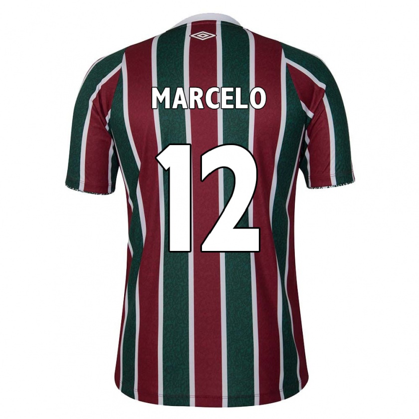 Kandiny Enfant Maillot Marcelo #12 Vert Marron Blanc Tenues Domicile 2024/25 T-Shirt