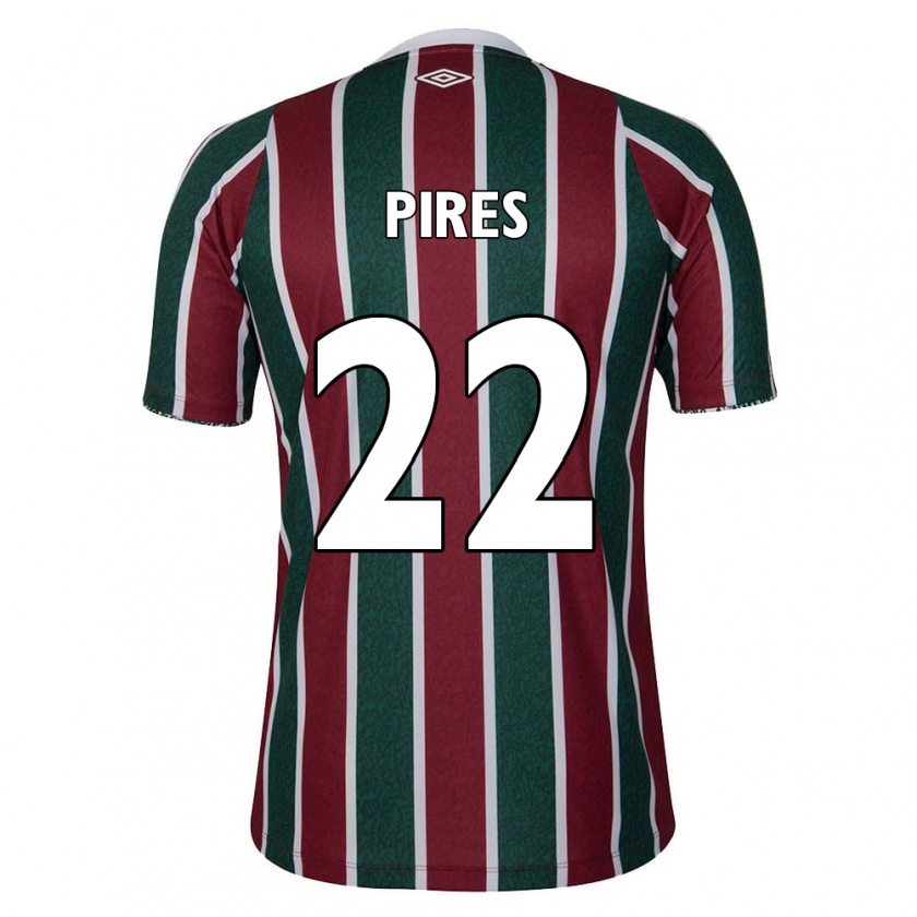 Kandiny Enfant Maillot Gabriel Pires #22 Vert Marron Blanc Tenues Domicile 2024/25 T-Shirt