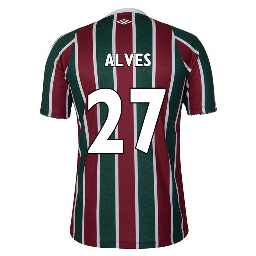 Kandiny Enfant Maillot Felipe Alves #27 Vert Marron Blanc Tenues Domicile 2024/25 T-Shirt