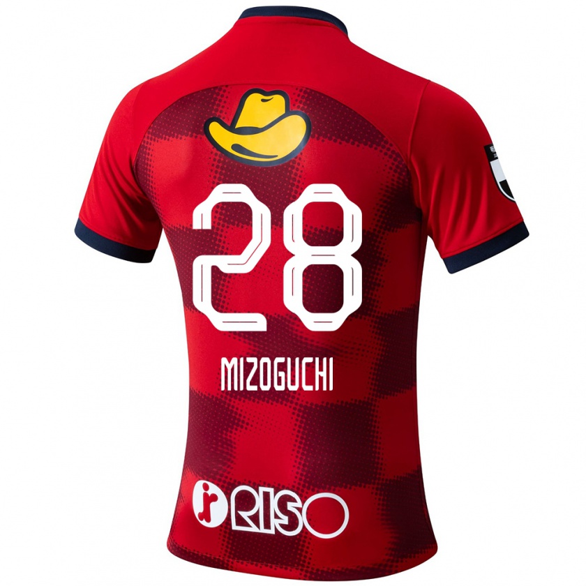 Kandiny Enfant Maillot Shuhei Mizoguchi #28 Rouge Bleu Blanc Tenues Domicile 2024/25 T-Shirt