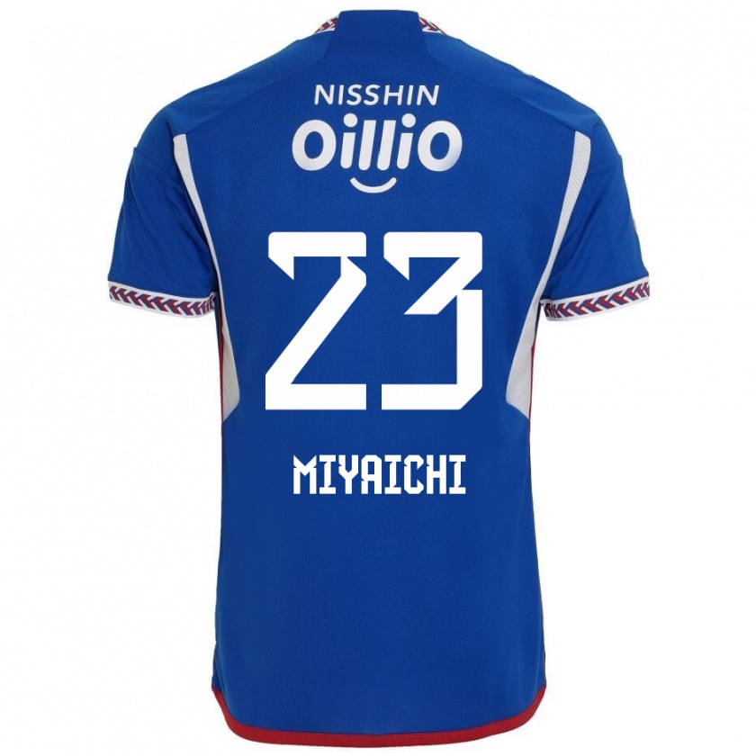 Kandiny Enfant Maillot Ryo Miyaichi #23 Bleu Blanc Rouge Tenues Domicile 2024/25 T-Shirt