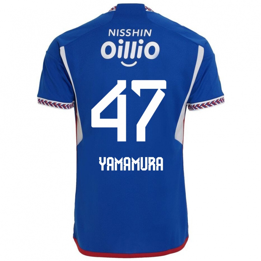 Kandiny Enfant Maillot Kazuya Yamamura #47 Bleu Blanc Rouge Tenues Domicile 2024/25 T-Shirt