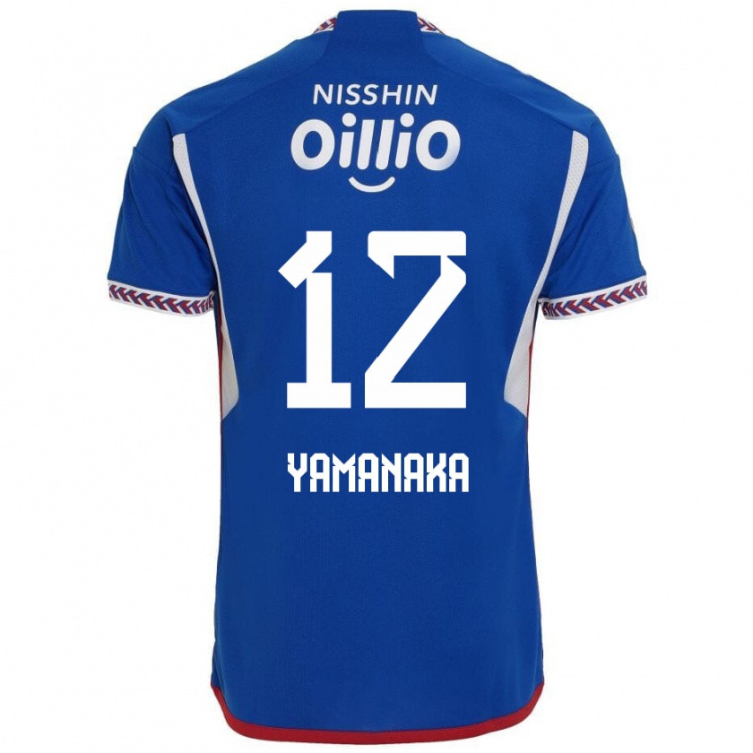 Kandiny Enfant Maillot Yuki Yamanaka #12 Bleu Blanc Rouge Tenues Domicile 2024/25 T-Shirt