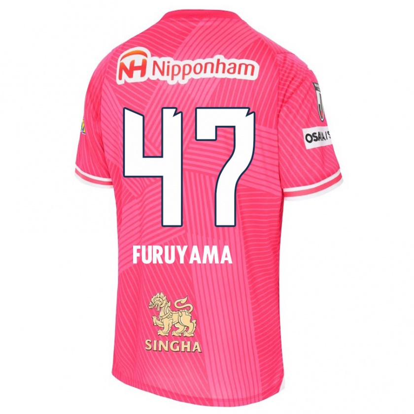 Kandiny Enfant Maillot Kengo Furuyama #47 Rose Blanc Tenues Domicile 2024/25 T-Shirt