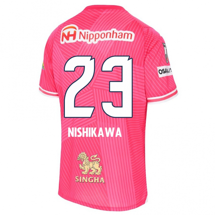 Kandiny Enfant Maillot Hiroki Nishikawa #23 Rose Blanc Tenues Domicile 2024/25 T-Shirt