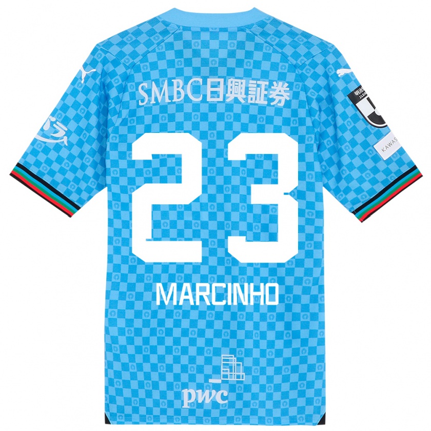 Kandiny Enfant Maillot Marcinho #23 Bleu Azur Tenues Domicile 2024/25 T-Shirt