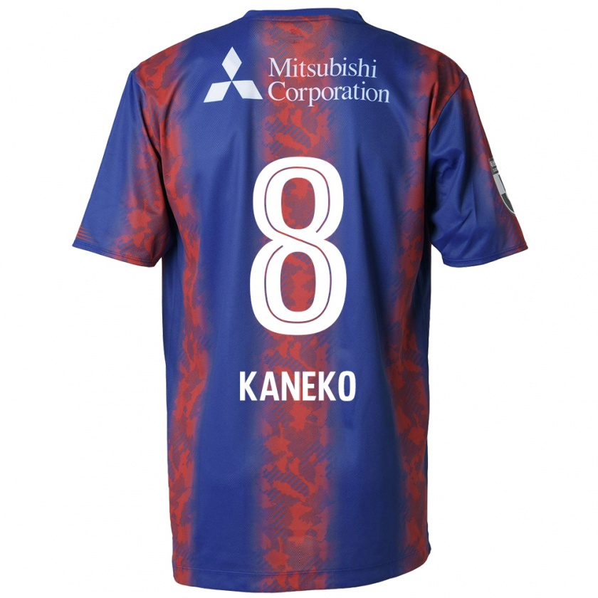 Kandiny Enfant Maillot Shunsuke Kaneko #8 Bleu Rouge Tenues Domicile 2024/25 T-Shirt