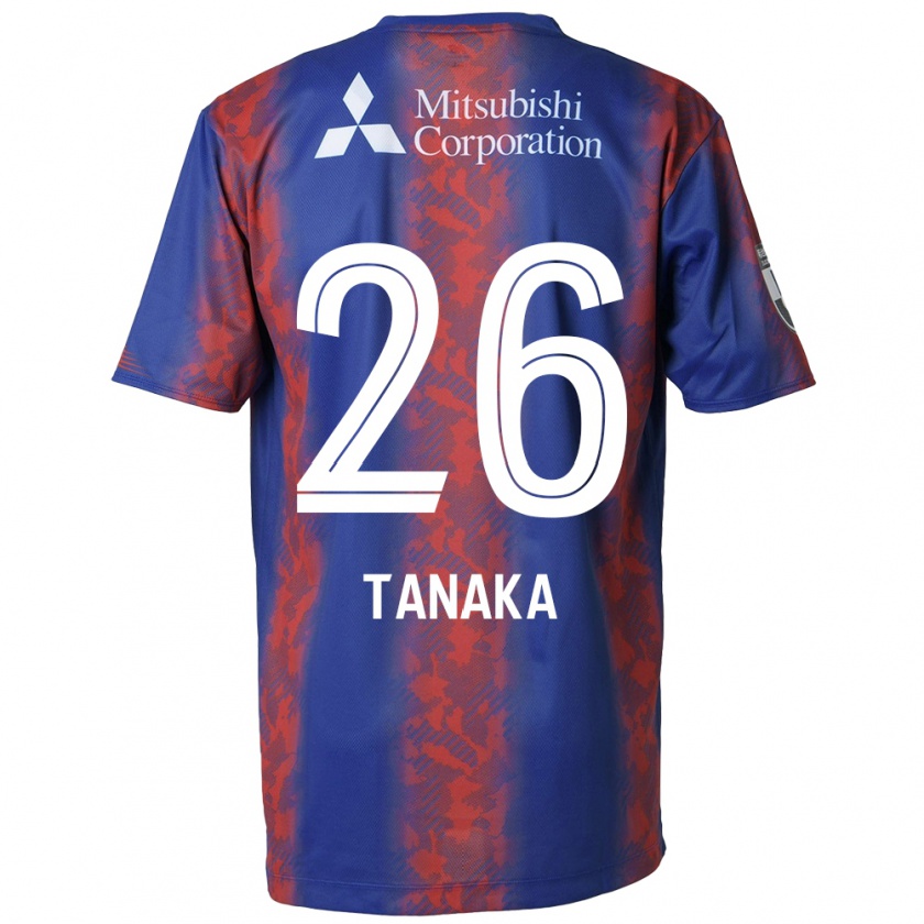 Kandiny Enfant Maillot Haruto Tanaka #26 Bleu Rouge Tenues Domicile 2024/25 T-Shirt