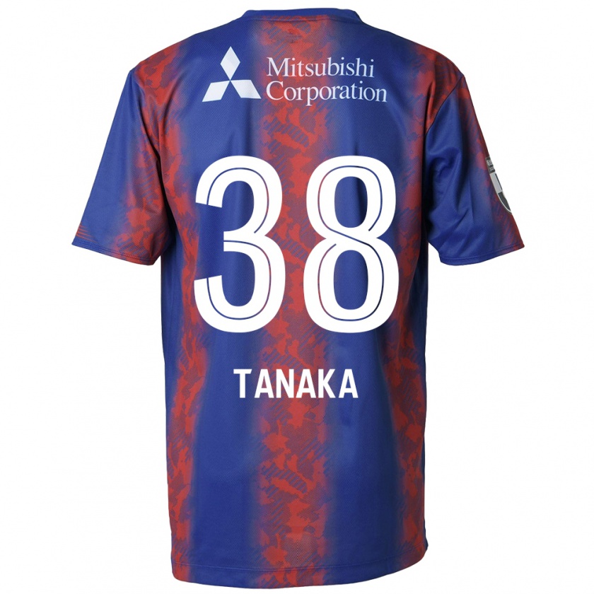 Kandiny Enfant Maillot Kio Tanaka #38 Bleu Rouge Tenues Domicile 2024/25 T-Shirt