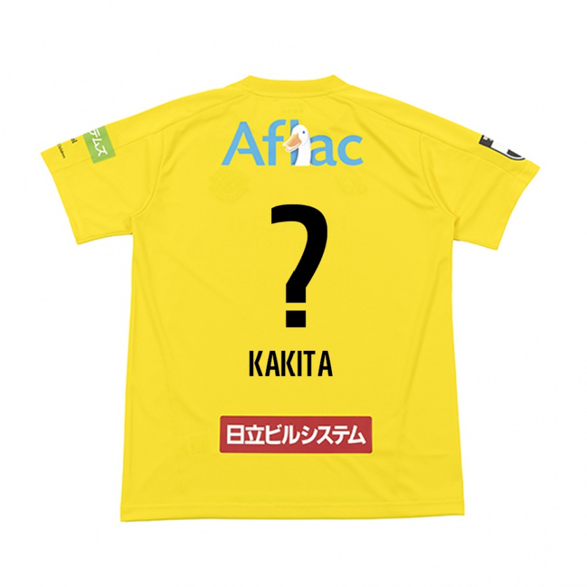 Kandiny Enfant Maillot Yuki Kakita #0 Jaune Noir Tenues Domicile 2024/25 T-Shirt