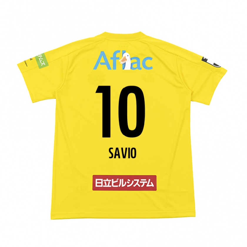 Kandiny Enfant Maillot Matheus Savio #10 Jaune Noir Tenues Domicile 2024/25 T-Shirt