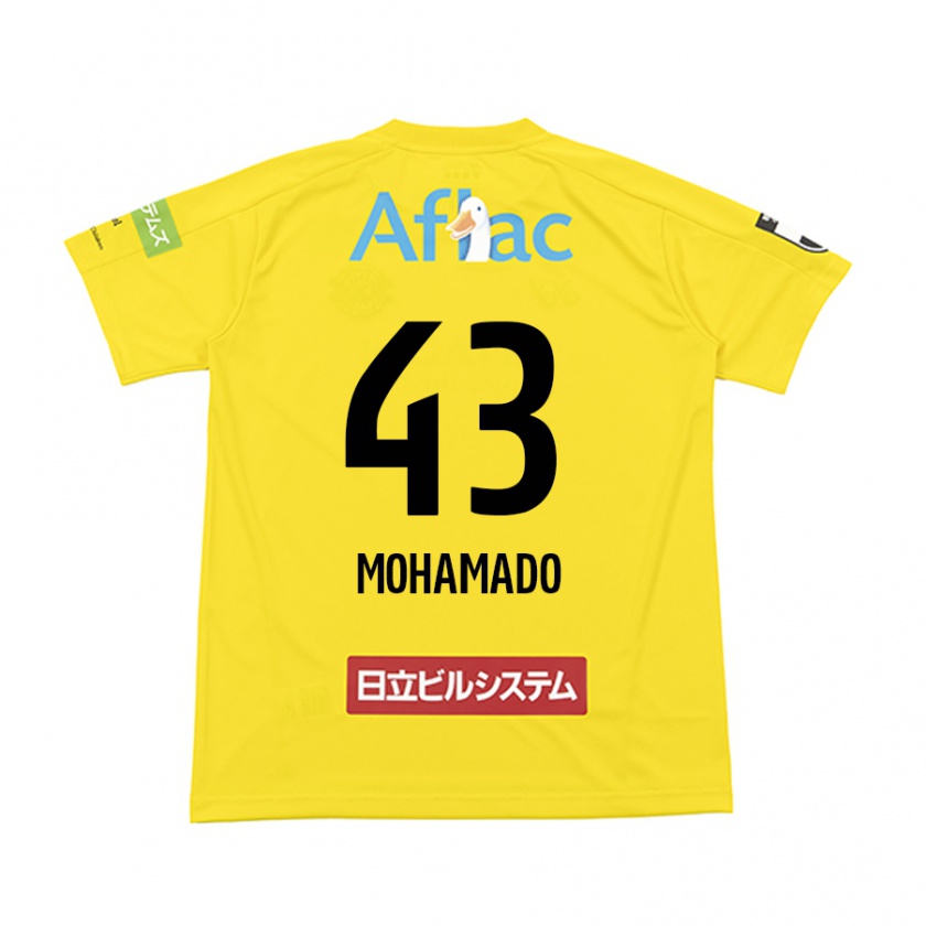 Kandiny Enfant Maillot Faruzansana Mohamado #43 Jaune Noir Tenues Domicile 2024/25 T-Shirt