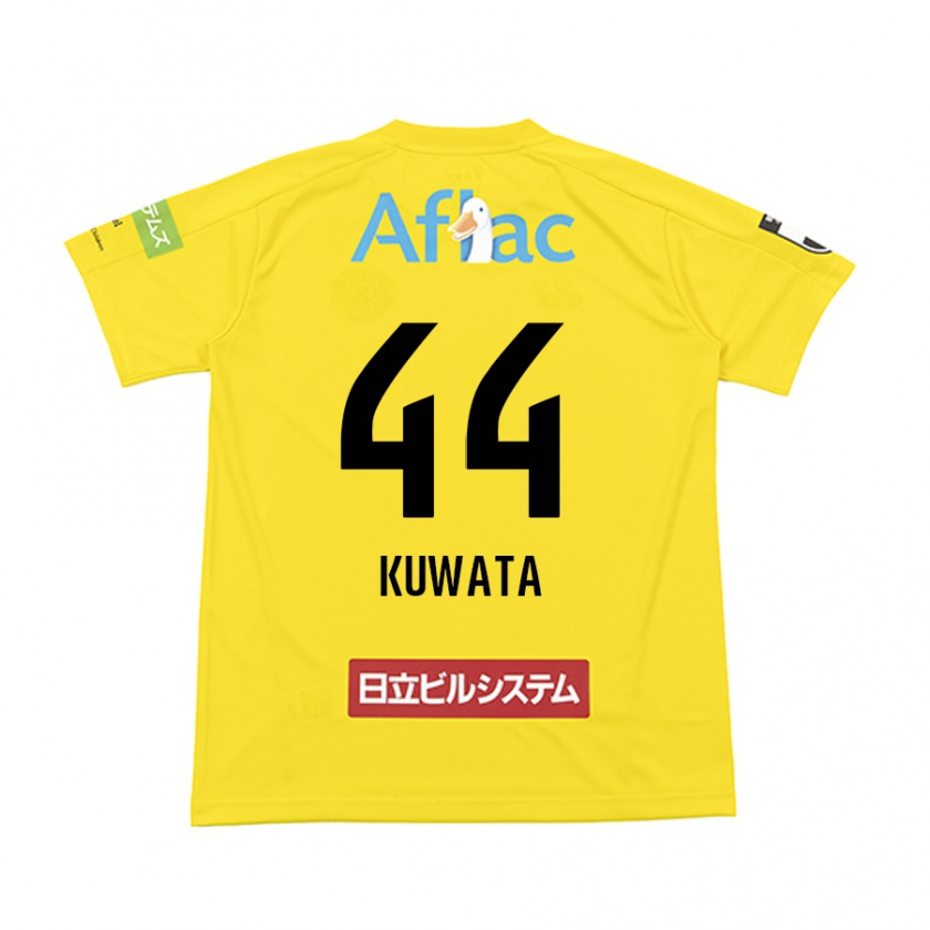 Kandiny Enfant Maillot Taisei Kuwata #44 Jaune Noir Tenues Domicile 2024/25 T-Shirt