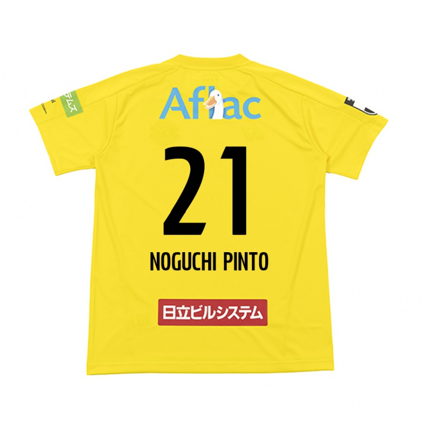 Kandiny Enfant Maillot Amato Noguchi Pinto #21 Jaune Noir Tenues Domicile 2024/25 T-Shirt