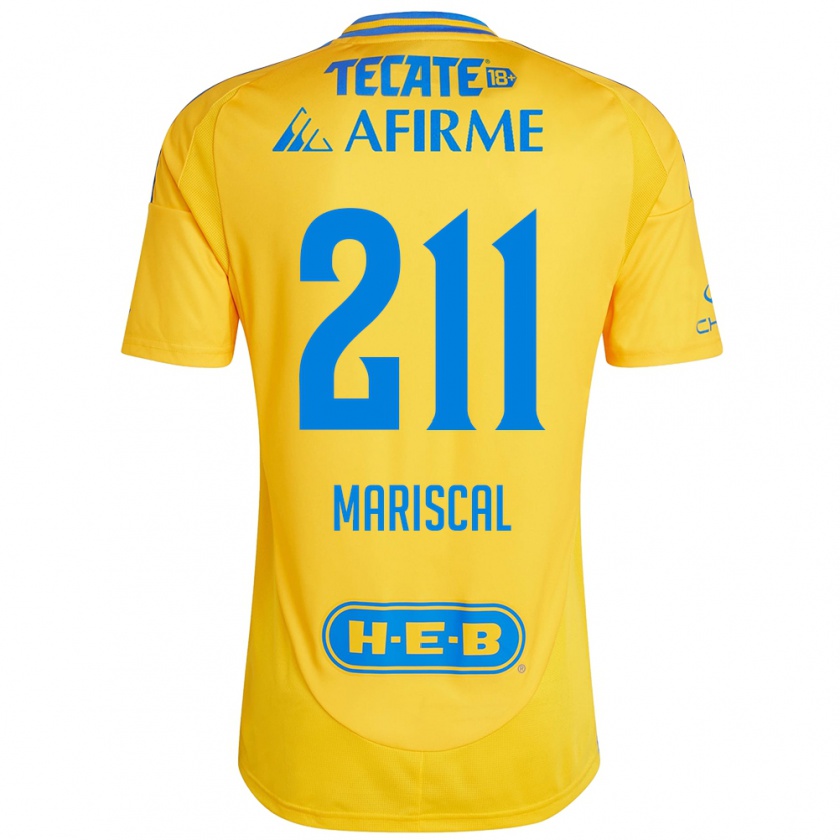 Kandiny Enfant Maillot Kevin Mariscal #211 Or Jaune Tenues Domicile 2024/25 T-Shirt