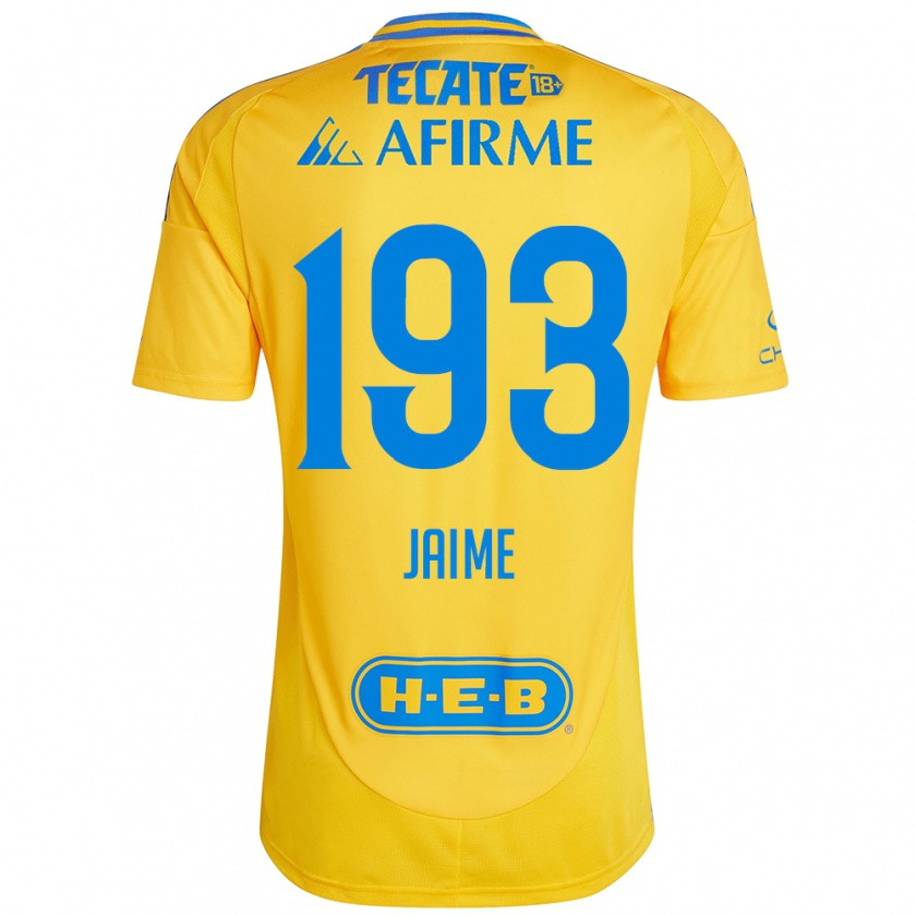 Kandiny Enfant Maillot Kenneth Jaime #193 Or Jaune Tenues Domicile 2024/25 T-Shirt