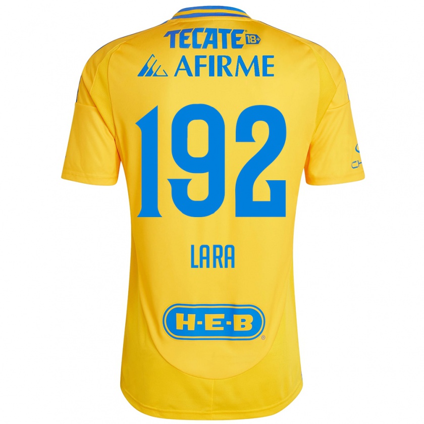 Kandiny Enfant Maillot Miguel Lara #192 Or Jaune Tenues Domicile 2024/25 T-Shirt