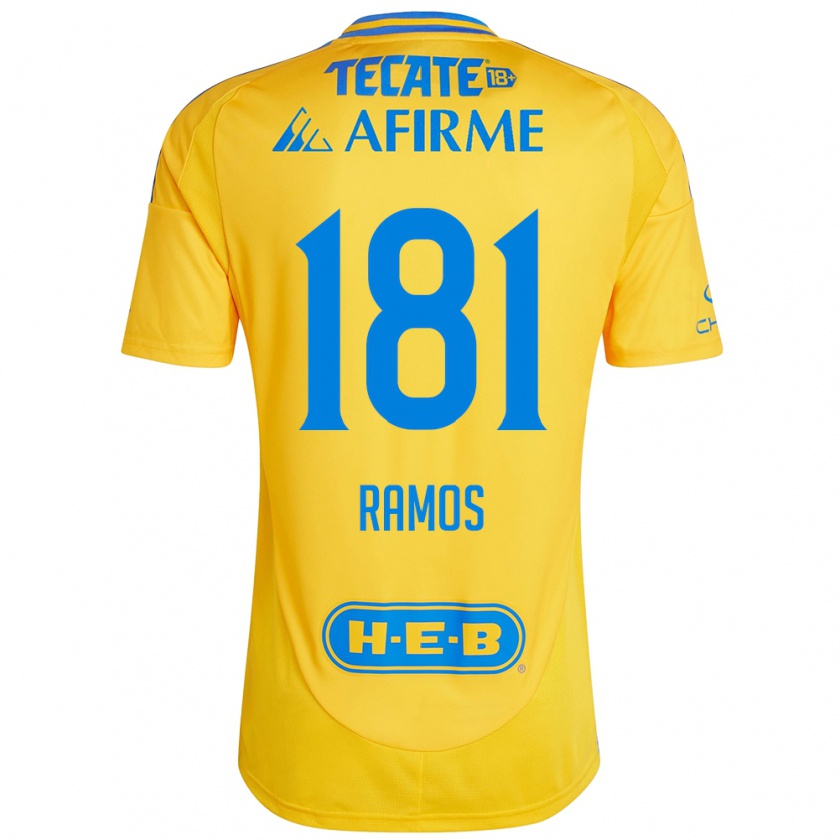 Kandiny Enfant Maillot Anthony Ramos #181 Or Jaune Tenues Domicile 2024/25 T-Shirt