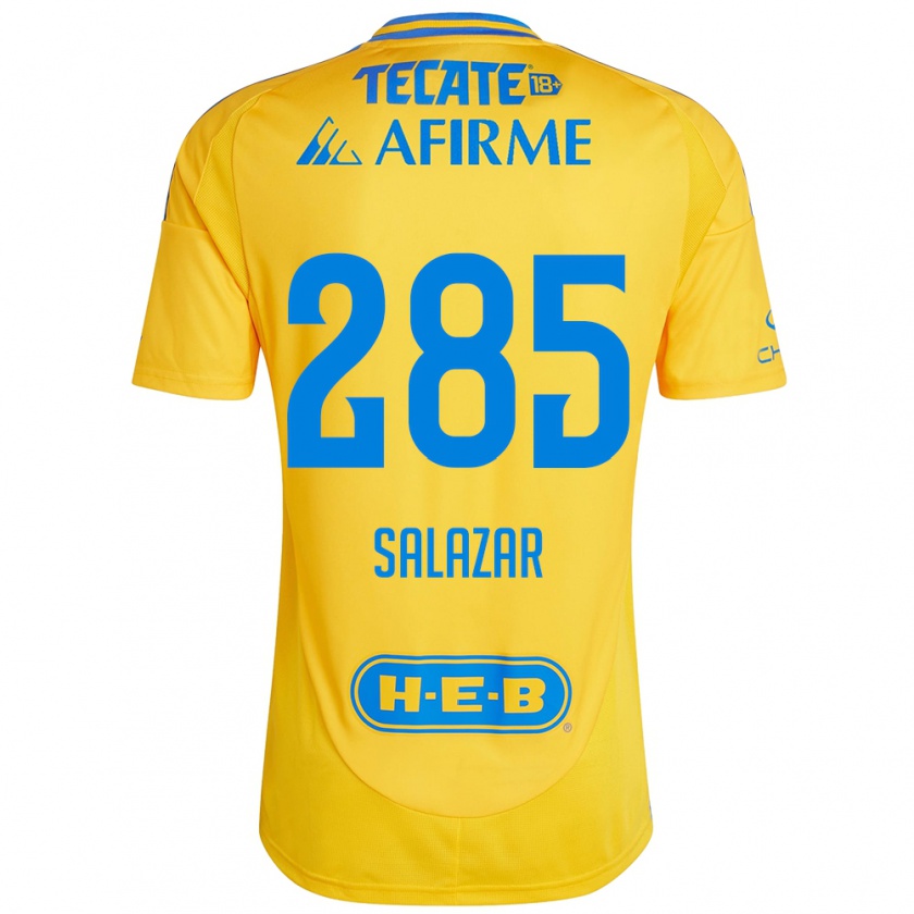 Kandiny Enfant Maillot Bryan Salazar #285 Or Jaune Tenues Domicile 2024/25 T-Shirt