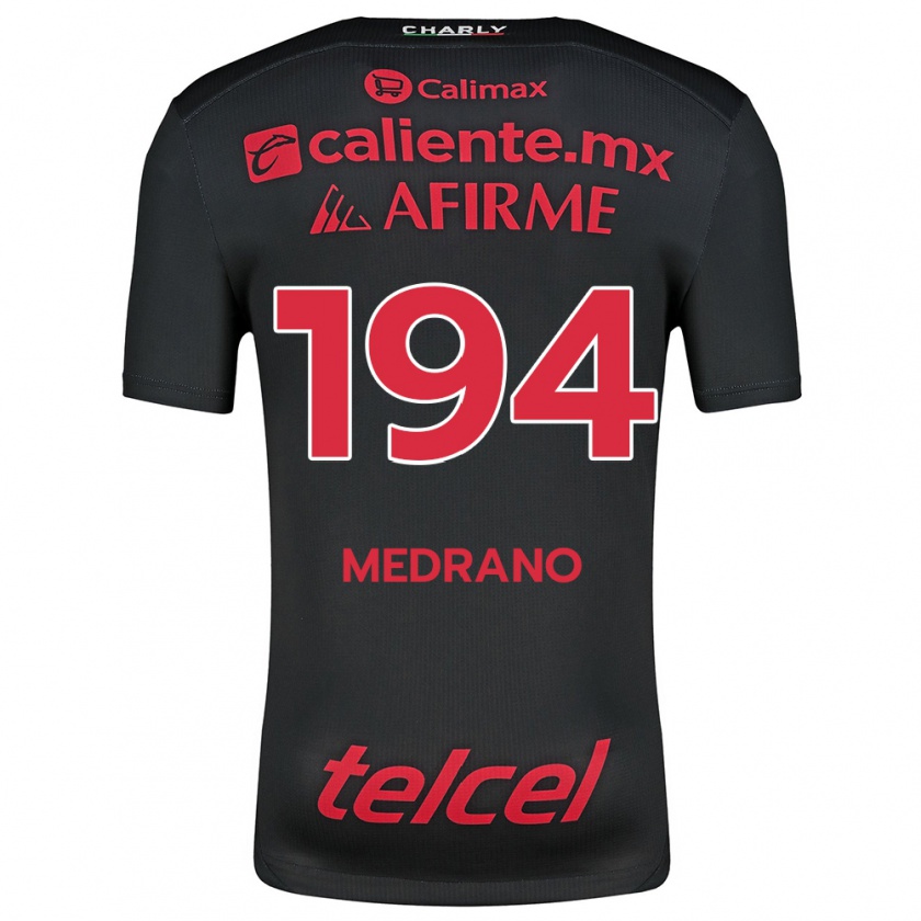 Kandiny Enfant Maillot Luis Medrano #194 Noir Rouge Tenues Domicile 2024/25 T-Shirt