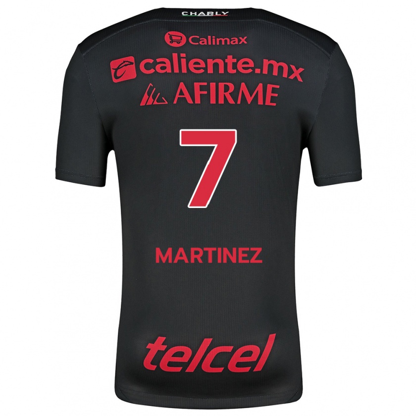 Kandiny Enfant Maillot Alejandro Martínez #7 Noir Rouge Tenues Domicile 2024/25 T-Shirt