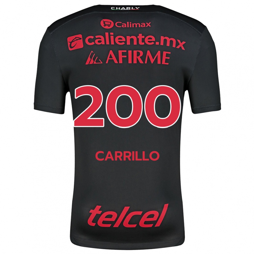 Kandiny Enfant Maillot Manuel Carrillo #200 Noir Rouge Tenues Domicile 2024/25 T-Shirt