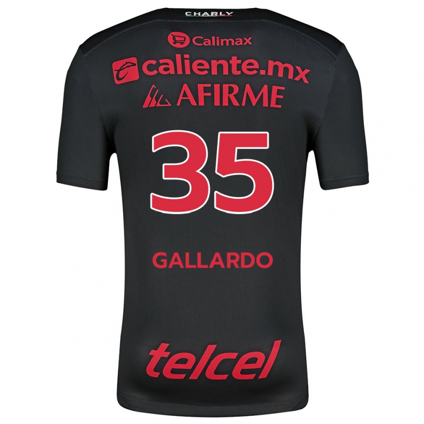 Kandiny Enfant Maillot Gloriaisabel Gallardo #35 Noir Rouge Tenues Domicile 2024/25 T-Shirt