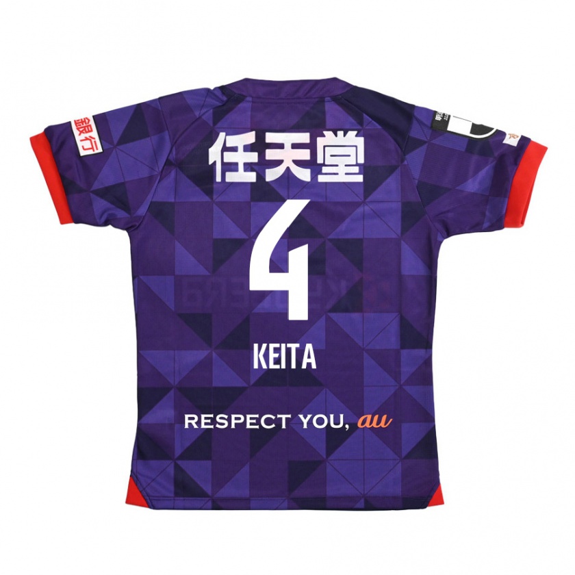 Kandiny Enfant Maillot Keita Matsuda #4 Blanc Violet Tenues Domicile 2024/25 T-Shirt