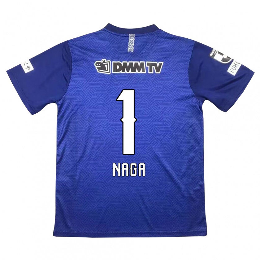 Kandiny Enfant Maillot Takumi Nagaishi #1 Bleu Foncé Tenues Domicile 2024/25 T-Shirt