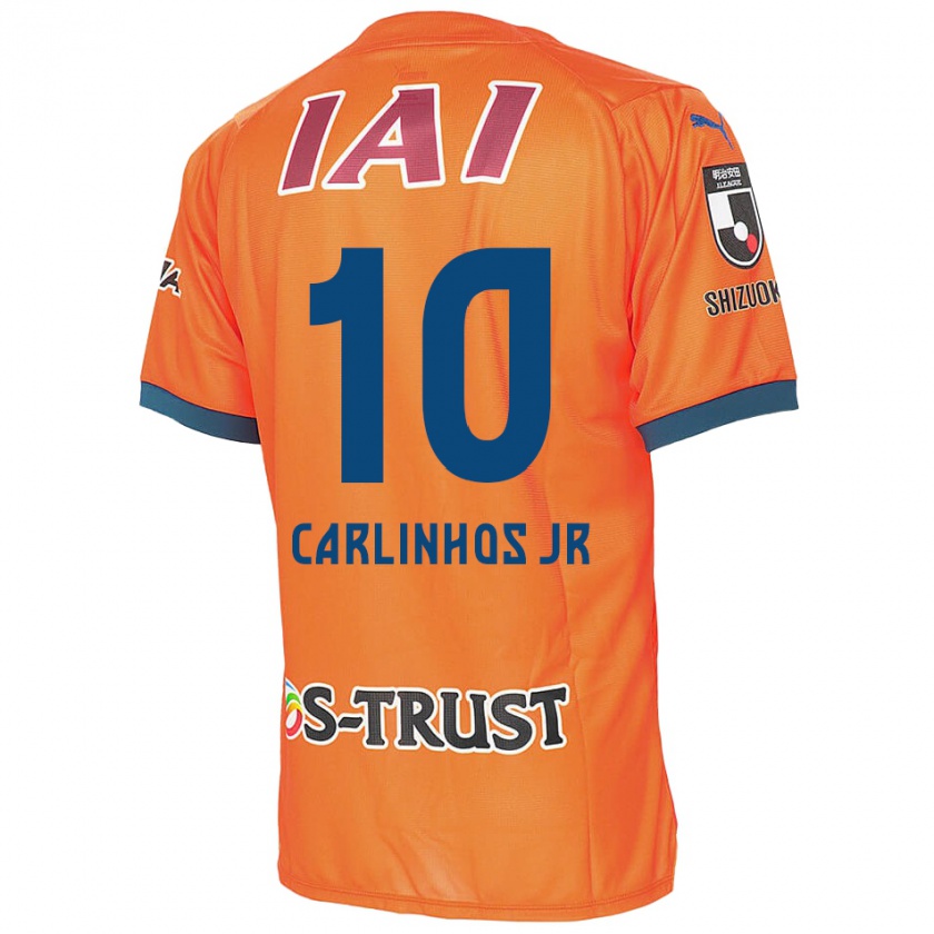 Kandiny Enfant Maillot Carlinhos Junior #10 Bleu Orange Tenues Domicile 2024/25 T-Shirt