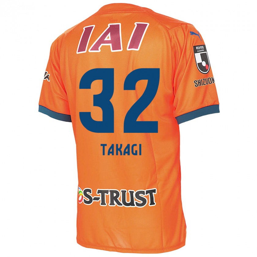 Kandiny Enfant Maillot Sen Takagi #32 Bleu Orange Tenues Domicile 2024/25 T-Shirt