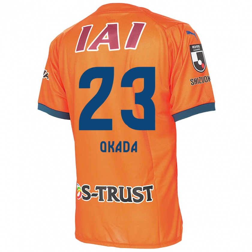 Kandiny Enfant Maillot Shu Okada #23 Bleu Orange Tenues Domicile 2024/25 T-Shirt