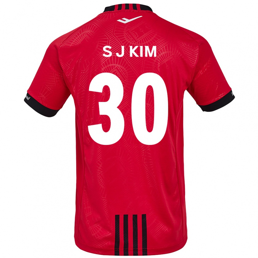 Kandiny Enfant Maillot Ju-Sung Kim #30 Rouge Noir Tenues Domicile 2024/25 T-Shirt