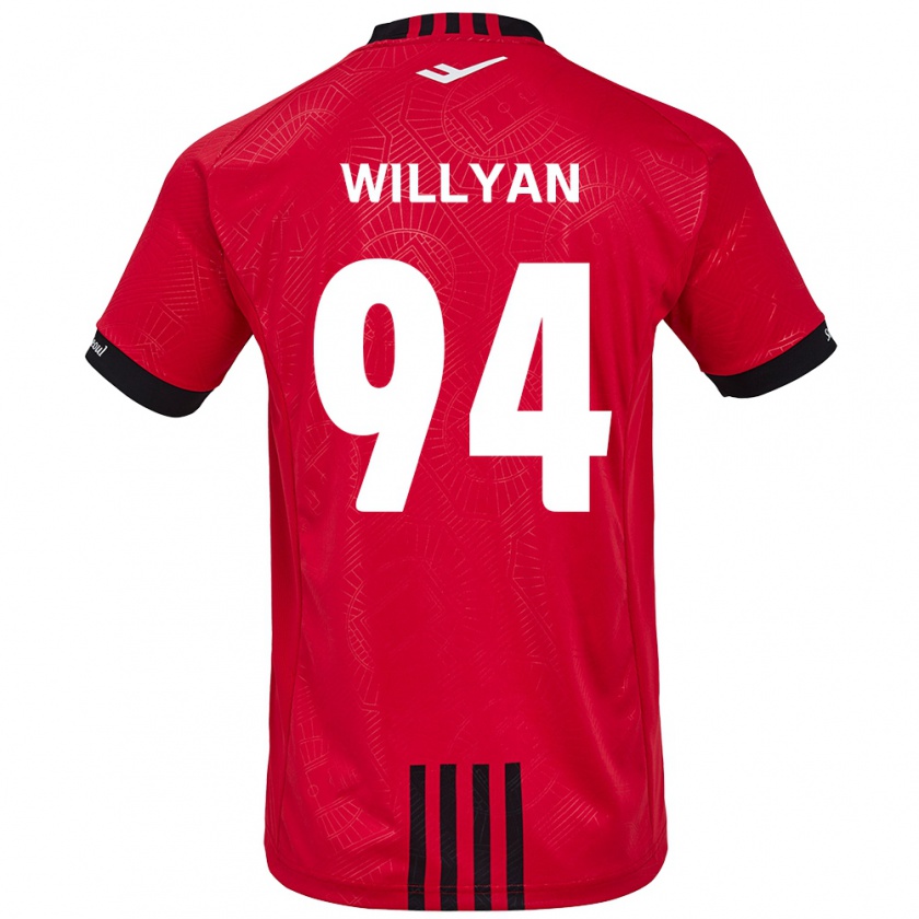 Kandiny Enfant Maillot Willyan #94 Rouge Noir Tenues Domicile 2024/25 T-Shirt