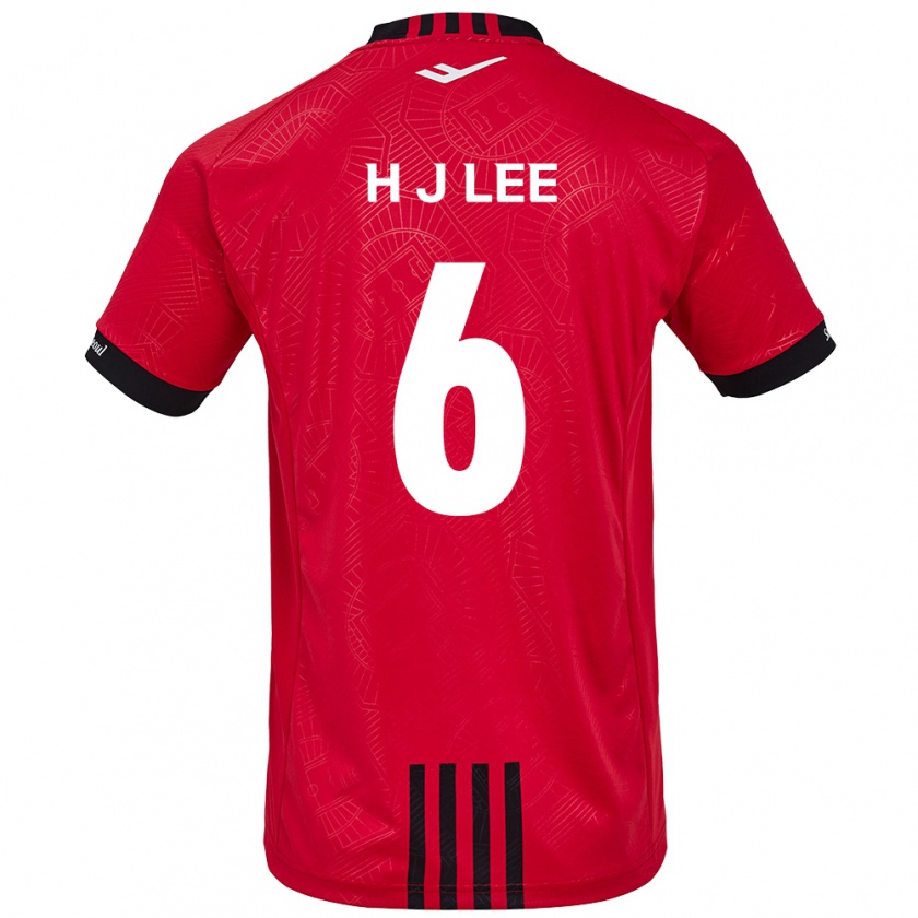 Kandiny Enfant Maillot Ju-Hwan Lee #6 Rouge Noir Tenues Domicile 2024/25 T-Shirt