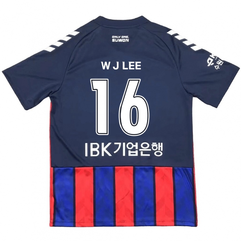 Kandiny Enfant Maillot Jae-Won Lee #16 Bleu Rouge Tenues Domicile 2024/25 T-Shirt